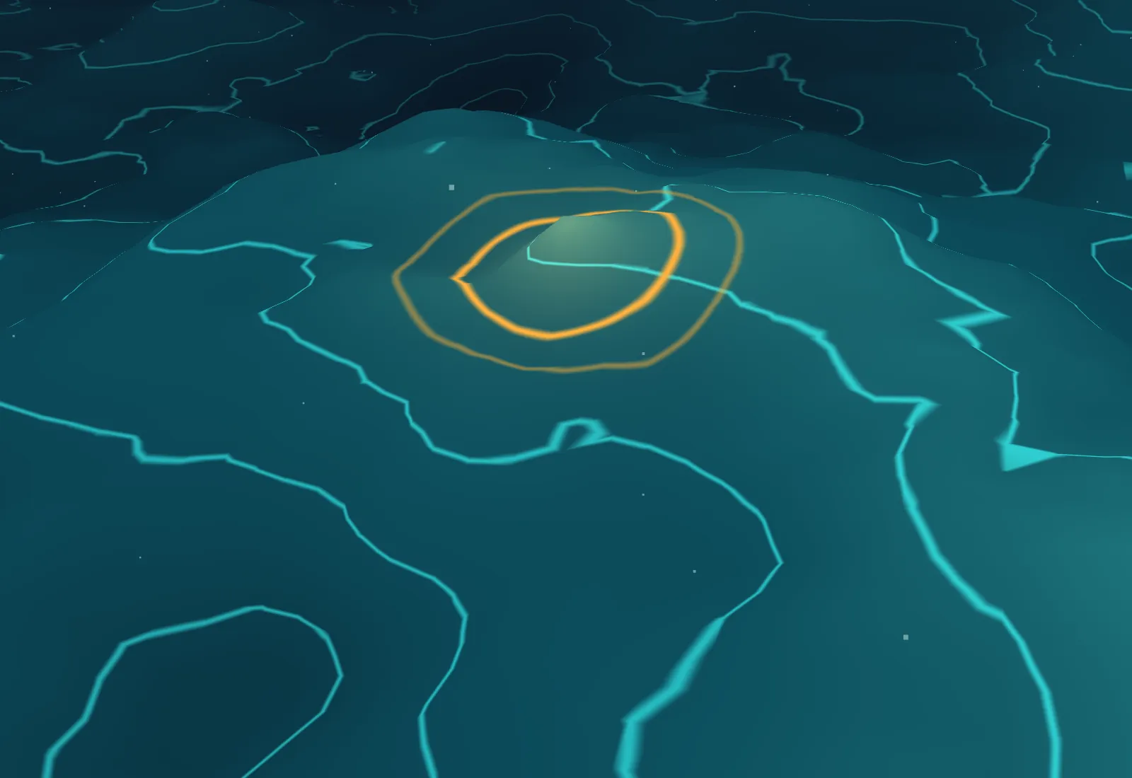 Object highlighted on the seabed